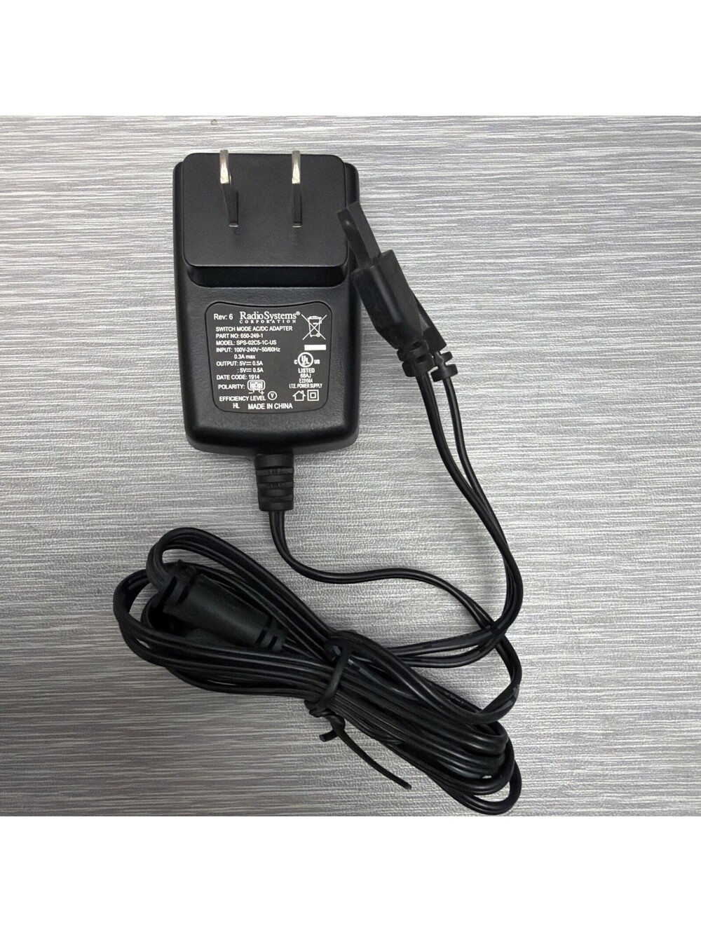 Radio Systems Petsafe Wall Charger AC Power Adapter SPS-02C5-1C-US / 650-249-6